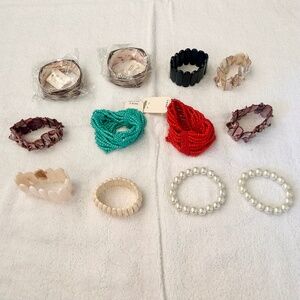 Lot of 12 Bracelets Bangles Cuffs